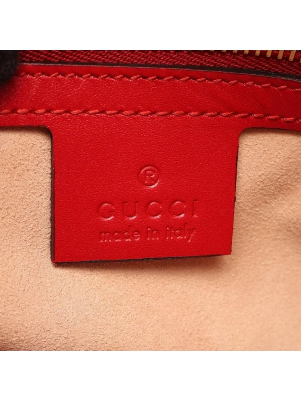 Gucci Tote Guccissima 2-Way Red Leather
